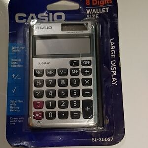 Casio Silver Wallet-Size Calculator